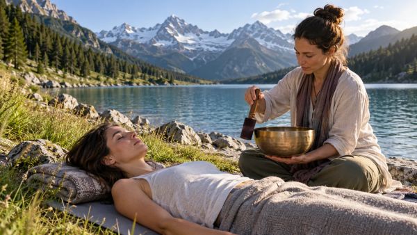 Experience deep relaxation through a sound bath