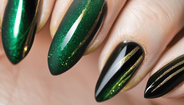 Transform your nails with stunning gold cat eye designs